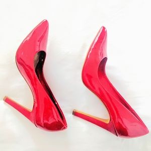 Jessica Simpson Hot Red Leather Heels